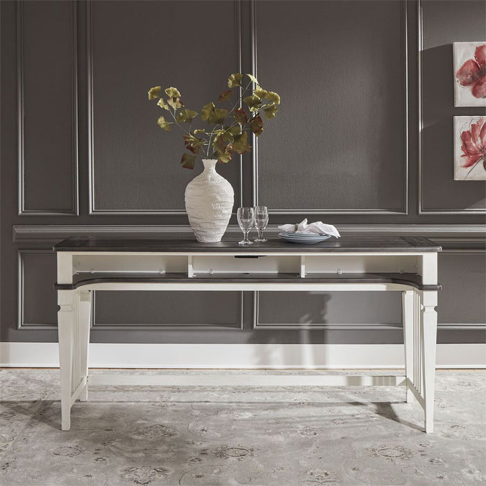 Liberty Allyson Park Console Bar Table in Wirebrushed White - J. Patrick’s Furniture (Pooler, GA)