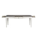 Allyson Park Rectangular Leg Table in White with Charcoal image