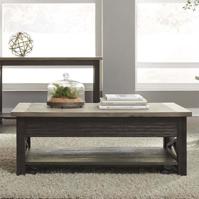 Liberty Heatherbrook Lift Top Cocktail Table in Charcoal and Ash - J. Patrick’s Furniture (Pooler, GA)