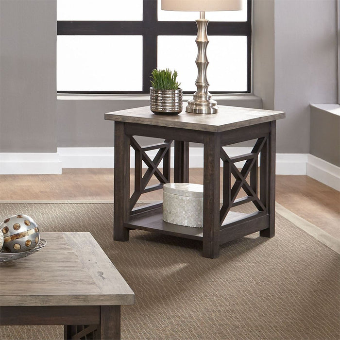 Liberty Heatherbrook End Table in Charcoal and Ash - J. Patrick’s Furniture (Pooler, GA)