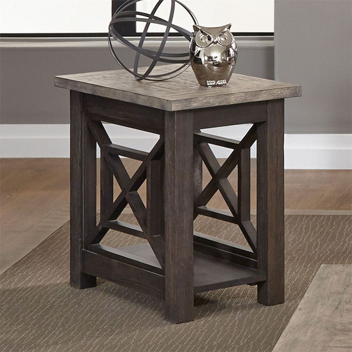 Liberty Heatherbrook Chair Side Table in Charcoal and Ash - J. Patrick’s Furniture (Pooler, GA)