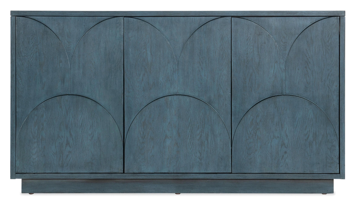 Melange Round Valley Three Door Entertainment Credenza