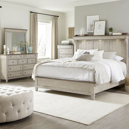 Ivy Hollow King California Mantle Bed, Dresser & Mirror, Chest image