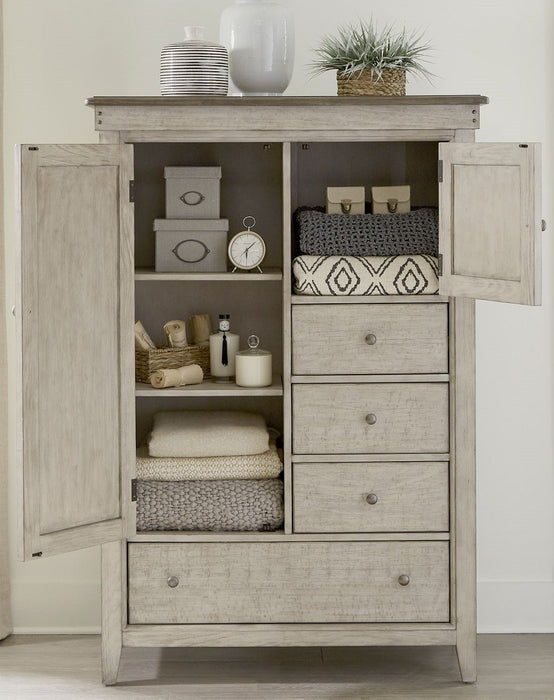 Liberty Furniture Ivy Hollow Door Chest in Weathered Linen - J. Patrick’s Furniture (Pooler, GA)