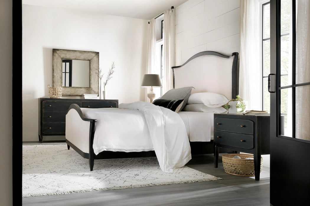 Ciao Bella Queen Upholstered Bed- Black