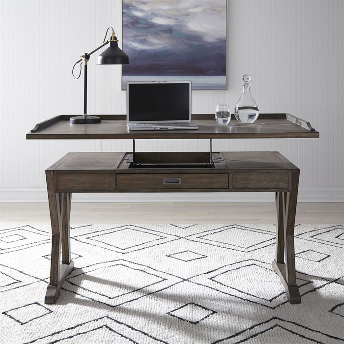 Liberty Stone Brook Lift Top Writing Desk in Rustic Saddle - J. Patrick’s Furniture (Pooler, GA)