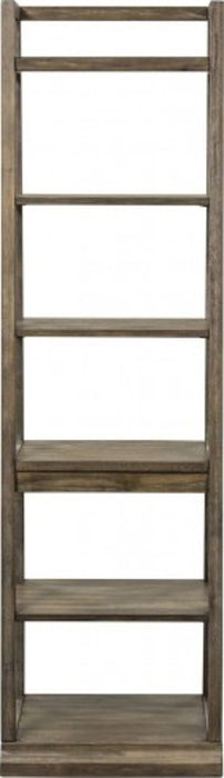 Liberty Stone Brook Leaning Bookcase in Rustic Saddle - J. Patrick’s Furniture (Pooler, GA)