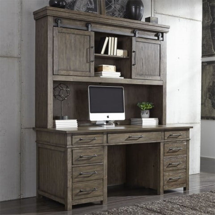 Liberty Sonoma Road Desk/Credenza in Weather Beaten Bark - J. Patrick’s Furniture (Pooler, GA)