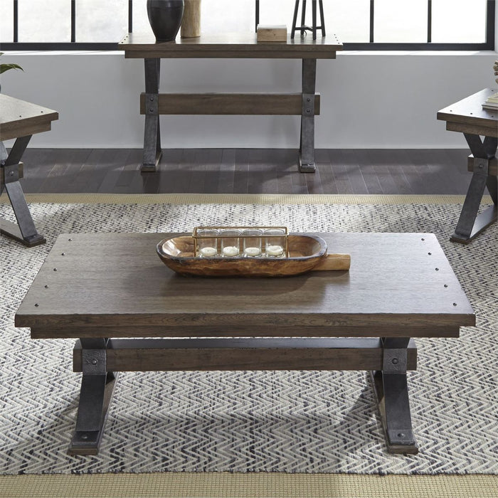 Liberty Sonoma Road Rectangular Cocktail Table in Weathered Beaten Bark - J. Patrick’s Furniture (Pooler, GA)