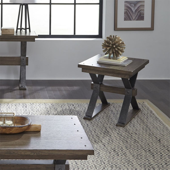 Liberty Sonoma Road End Table in Weathered Beaten Bark - J. Patrick’s Furniture (Pooler, GA)