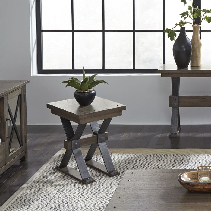 Liberty Sonoma Road Chair Side Table in Weathered Beaten Bark - J. Patrick’s Furniture (Pooler, GA)