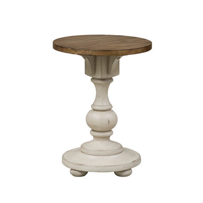 Morgan Creek Chair Side Table in Antique White image