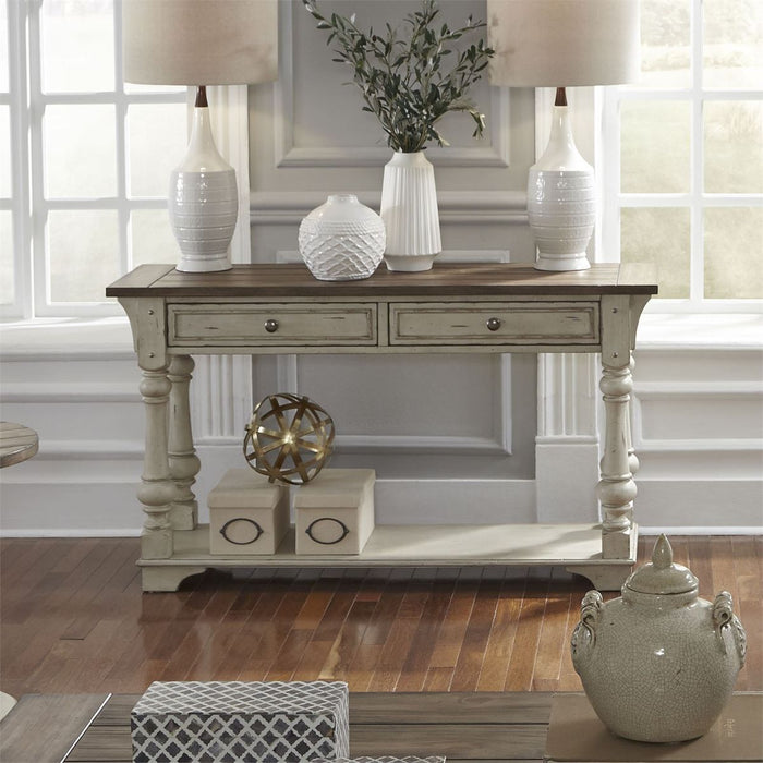 Liberty Morgan Creek Sofa Table in Antique White - J. Patrick’s Furniture (Pooler, GA)