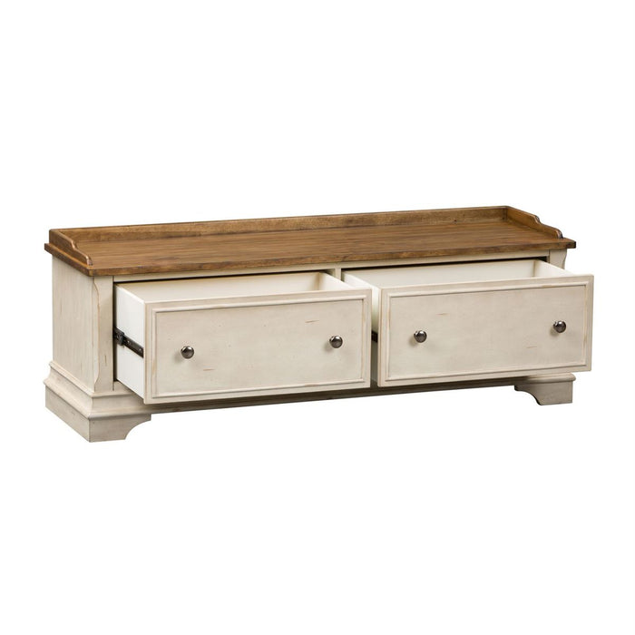 Liberty Morgan Creek Storage Hall Bench in Antique White - J. Patrick’s Furniture (Pooler, GA)