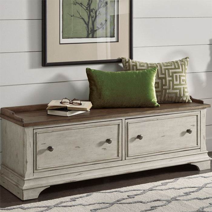 Liberty Morgan Creek Storage Hall Bench in Antique White - J. Patrick’s Furniture (Pooler, GA)