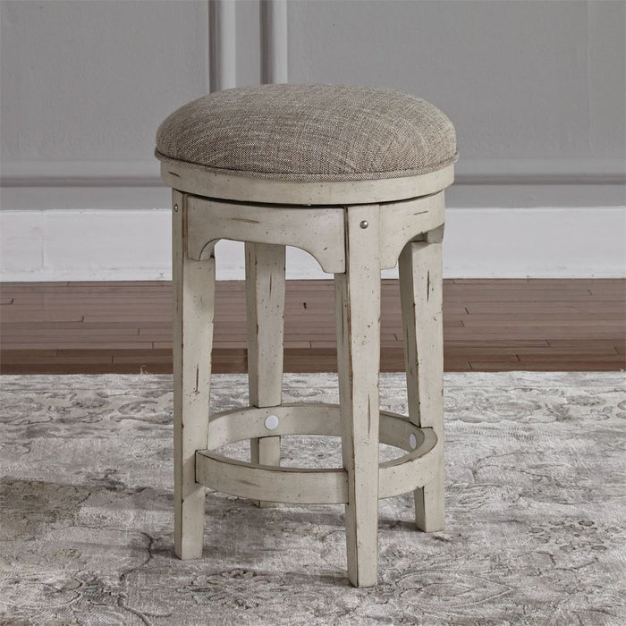 Liberty Morgan Creek Console Swivel Stool in Antique White - J. Patrick’s Furniture (Pooler, GA)