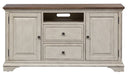 Liberty Morgan Creek 66" Entertainment TV Stand with Hutch Antique White - J. Patrick’s Furniture (Pooler, GA)