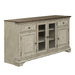 Liberty Morgan Creek Entertainment TV Stand in Antique White Finish with Wire Brushed Tobacco Accents - J. Patrick’s Furniture (Pooler, GA)