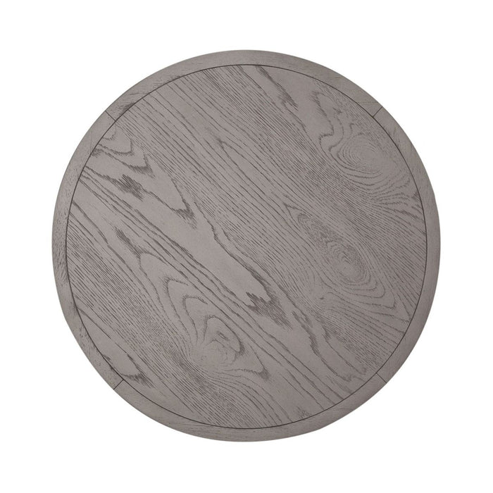 Liberty Furniture Palmetto Heights Round End Table in Shell White & Driftwood - J. Patrick’s Furniture (Pooler, GA)