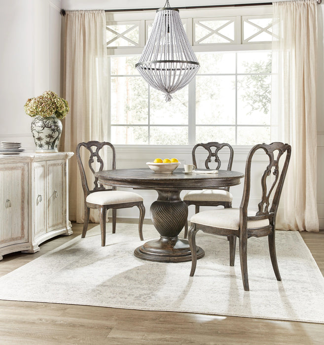 Traditions 54in Round Dining Table with One 20-inch Leaf - 5961-75201-89