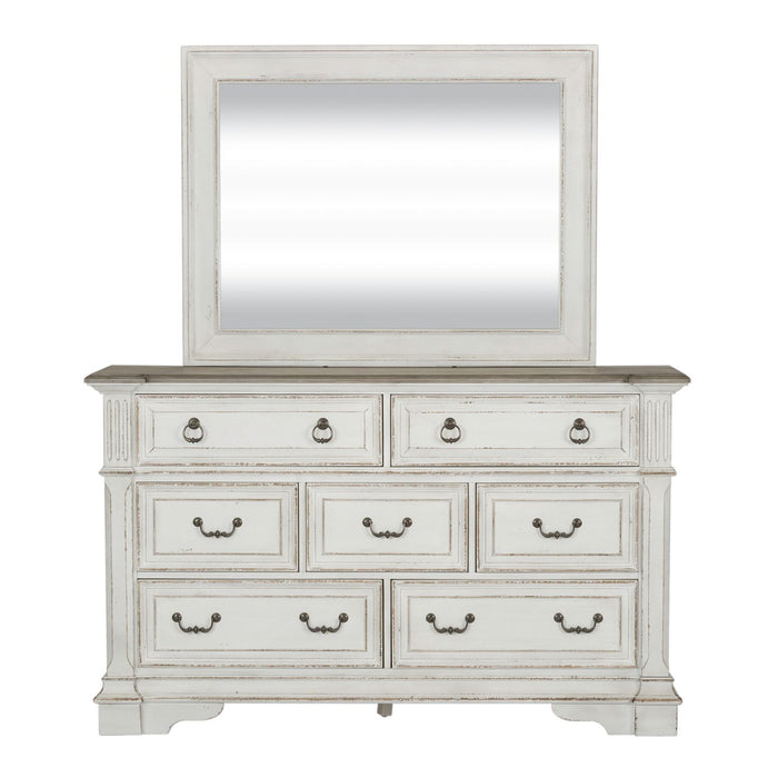 Abbey Park King California Panel Bed, Dresser & Mirror, Chest, Night Stand image