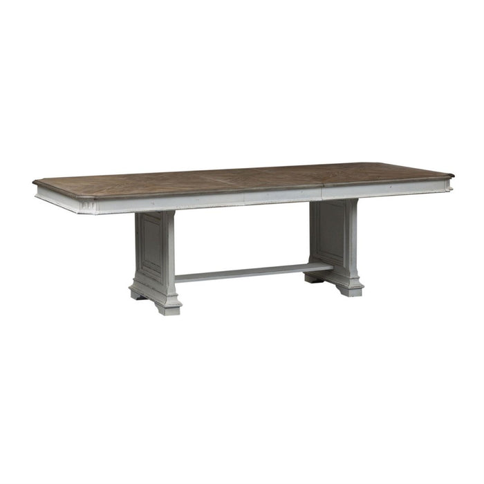 Liberty Furniture Abbey Park Trestle Dining Table in Antique White - J. Patrick’s Furniture (Pooler, GA)