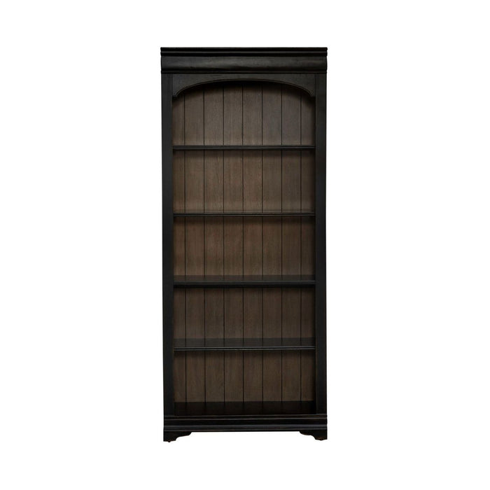 Liberty Furniture Meritage 2pc Bunching Bookcase in Aged Charcoal w/ Rub Thru/Caramel - J. Patrick’s Furniture (Pooler, GA)