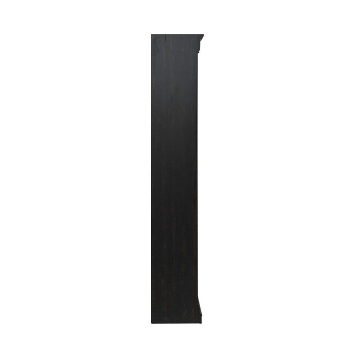 Liberty Furniture Meritage 2pc Bunching Bookcase in Aged Charcoal w/ Rub Thru/Caramel - J. Patrick’s Furniture (Pooler, GA)