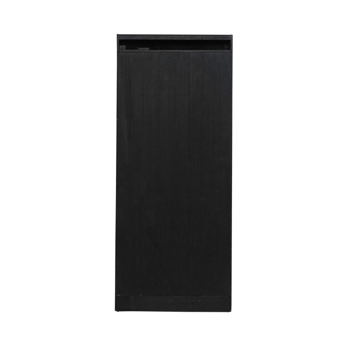 Liberty Furniture Meritage 2pc Bunching Bookcase in Aged Charcoal w/ Rub Thru/Caramel - J. Patrick’s Furniture (Pooler, GA)