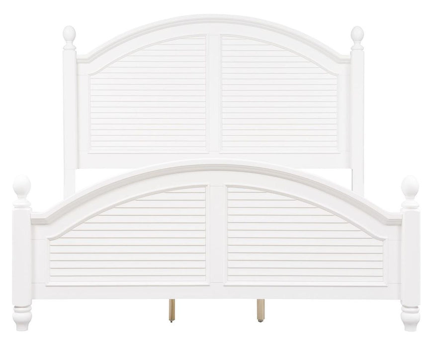 Liberty Furniture Summer House King Poster Bed in Oyster White - J. Patrick’s Furniture (Pooler, GA)