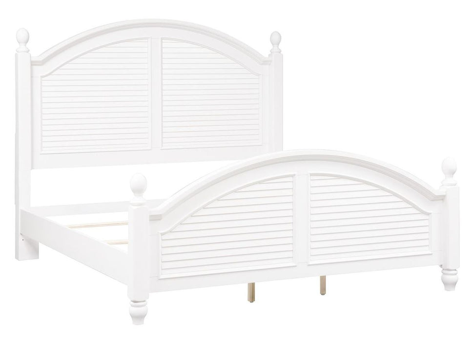 Liberty Furniture Summer House King Poster Bed in Oyster White - J. Patrick’s Furniture (Pooler, GA)