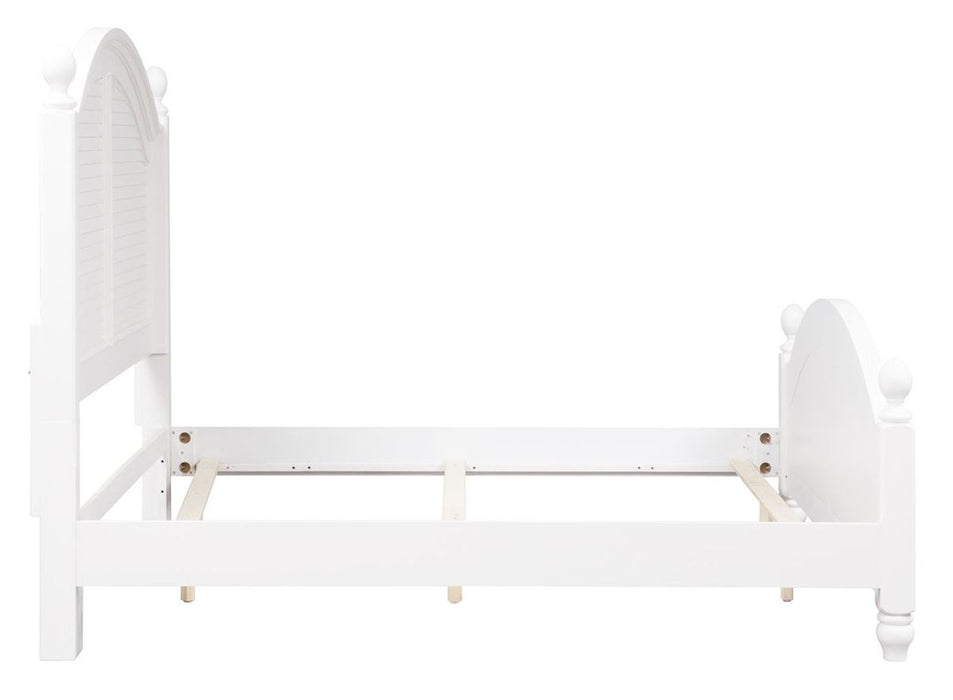 Liberty Furniture Summer House King Poster Bed in Oyster White - J. Patrick’s Furniture (Pooler, GA)