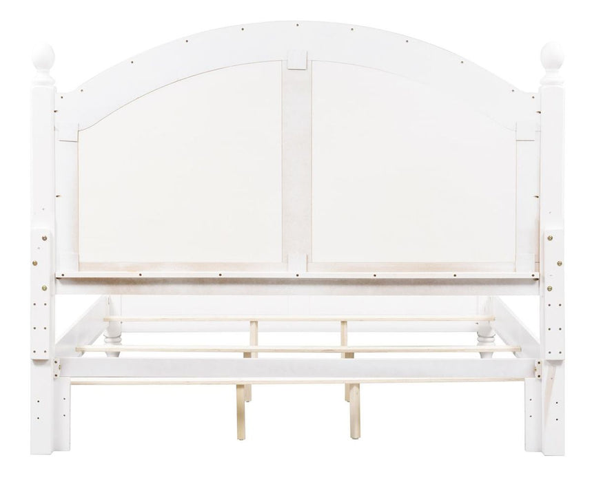 Liberty Furniture Summer House King Poster Bed in Oyster White - J. Patrick’s Furniture (Pooler, GA)