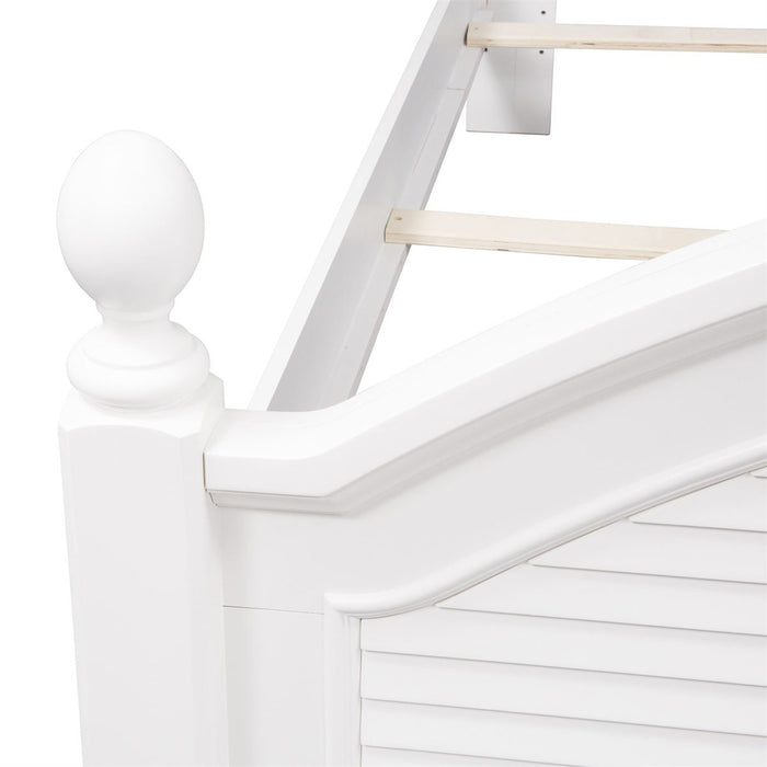 Liberty Furniture Summer House King Poster Bed in Oyster White - J. Patrick’s Furniture (Pooler, GA)