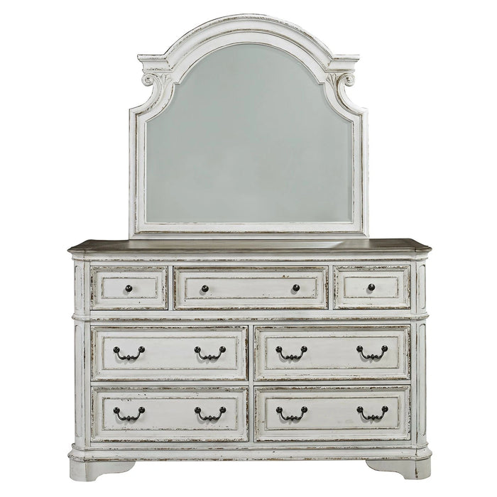 Magnolia Manor Uph Sleigh Bed, Dresser & Mirror, Chest image