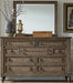 Liberty Furniture Americana Farmhouse Landscape Mirror in Dusty Taupe and Black - J. Patrick’s Furniture (Pooler, GA)