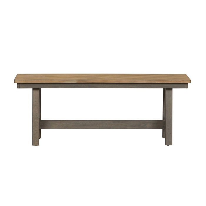 Liberty Furniture Lindsey Farm Backless Bench (RTA) in Gray and Sandstone - J. Patrick’s Furniture (Pooler, GA)