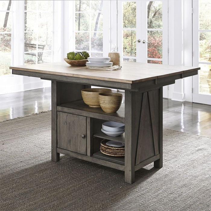Liberty Furniture Lindsey Farm Kitchen Island in Gray and Sandstone - J. Patrick’s Furniture (Pooler, GA)