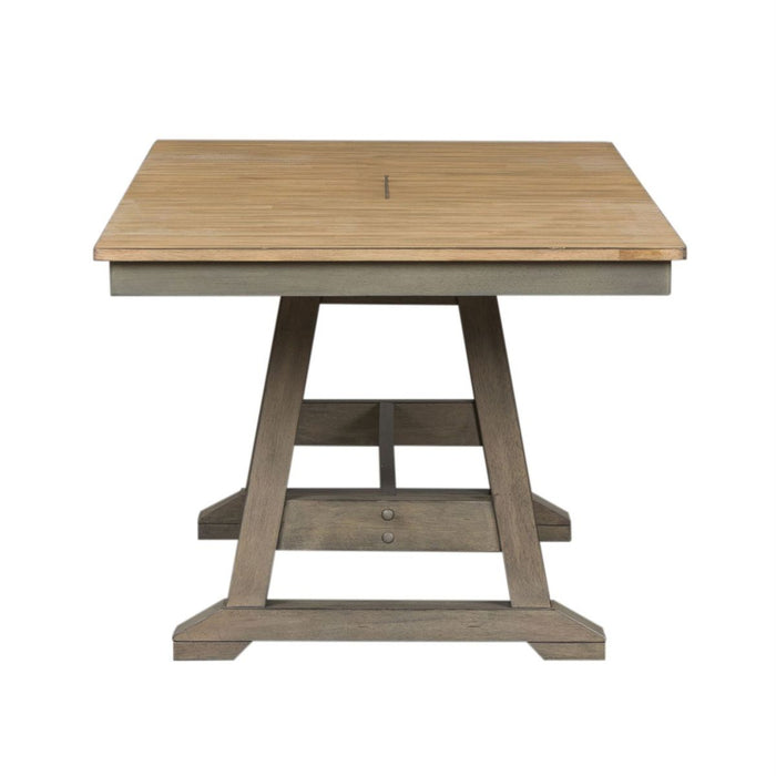 Liberty Furniture Lindsey Farm Trestle Dining Table in Gray and Sandstone - J. Patrick’s Furniture (Pooler, GA)