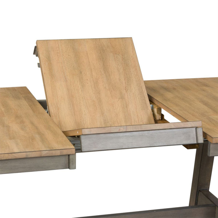 Liberty Furniture Lindsey Farm Trestle Dining Table in Gray and Sandstone - J. Patrick’s Furniture (Pooler, GA)