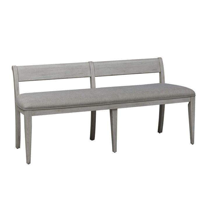 Liberty Furniture Farmhouse Reimagined Upholstered Bench (RTA) in Antique White - J. Patrick’s Furniture (Pooler, GA)