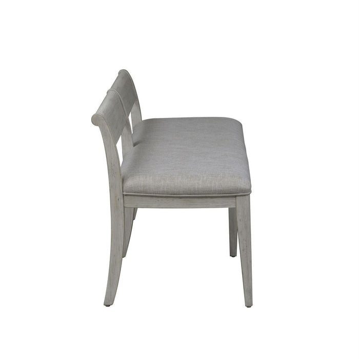 Liberty Furniture Farmhouse Reimagined Upholstered Bench (RTA) in Antique White - J. Patrick’s Furniture (Pooler, GA)