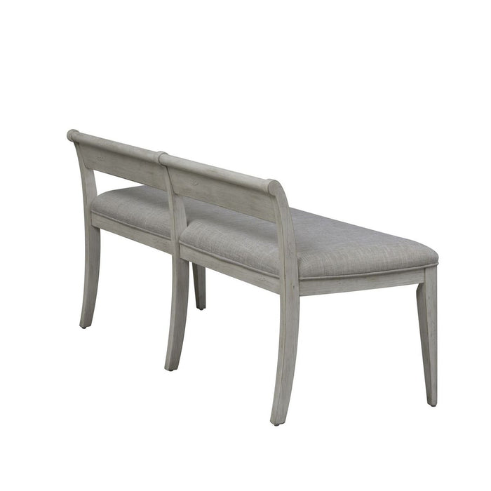 Liberty Furniture Farmhouse Reimagined Upholstered Bench (RTA) in Antique White - J. Patrick’s Furniture (Pooler, GA)
