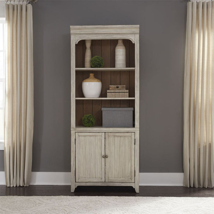 Liberty Farmhouse Reimagined Bookcase in Antique White - J. Patrick’s Furniture (Pooler, GA)