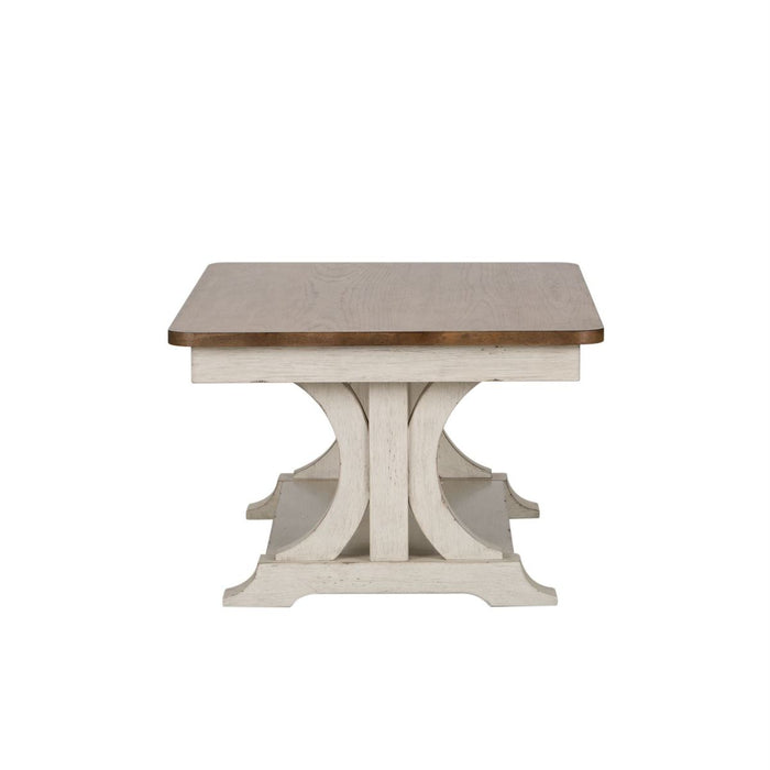 Liberty Farmhouse Reimagined Rectangular Cocktail Table in Antique White - J. Patrick’s Furniture (Pooler, GA)