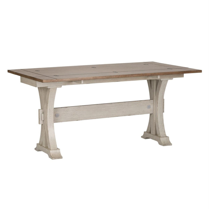 Liberty Farmhouse Reimagined Flip Lid Sofa Table in Antique White - J. Patrick’s Furniture (Pooler, GA)