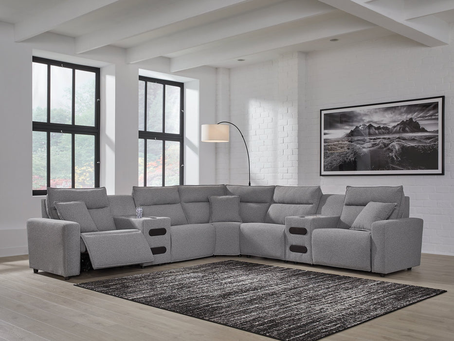 Modmax II Power Reclining Sectional with Audio Consoles - J. Patrick’s Furniture (Pooler, GA)