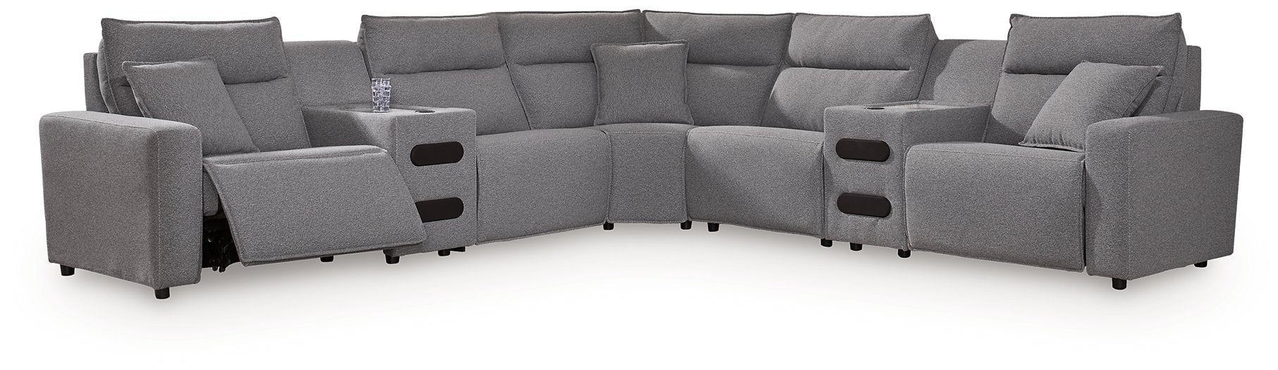 Modmax II Power Reclining Sectional with Audio Consoles - J. Patrick’s Furniture (Pooler, GA)