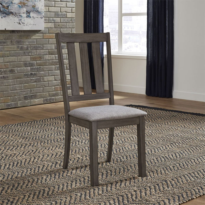 Liberty Furniture Tanners Creek Slat Back Side Chair (RTA) in Greystone (Set of 2) - J. Patrick’s Furniture (Pooler, GA)