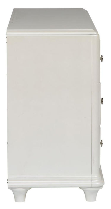 Liberty Furniture Stardust 6 Drawer Dresser in Iridescent White - J. Patrick’s Furniture (Pooler, GA)